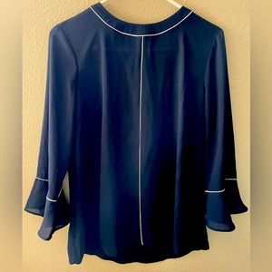 Banana Republic Long Flutter Sleeve Navy Top - Size Small